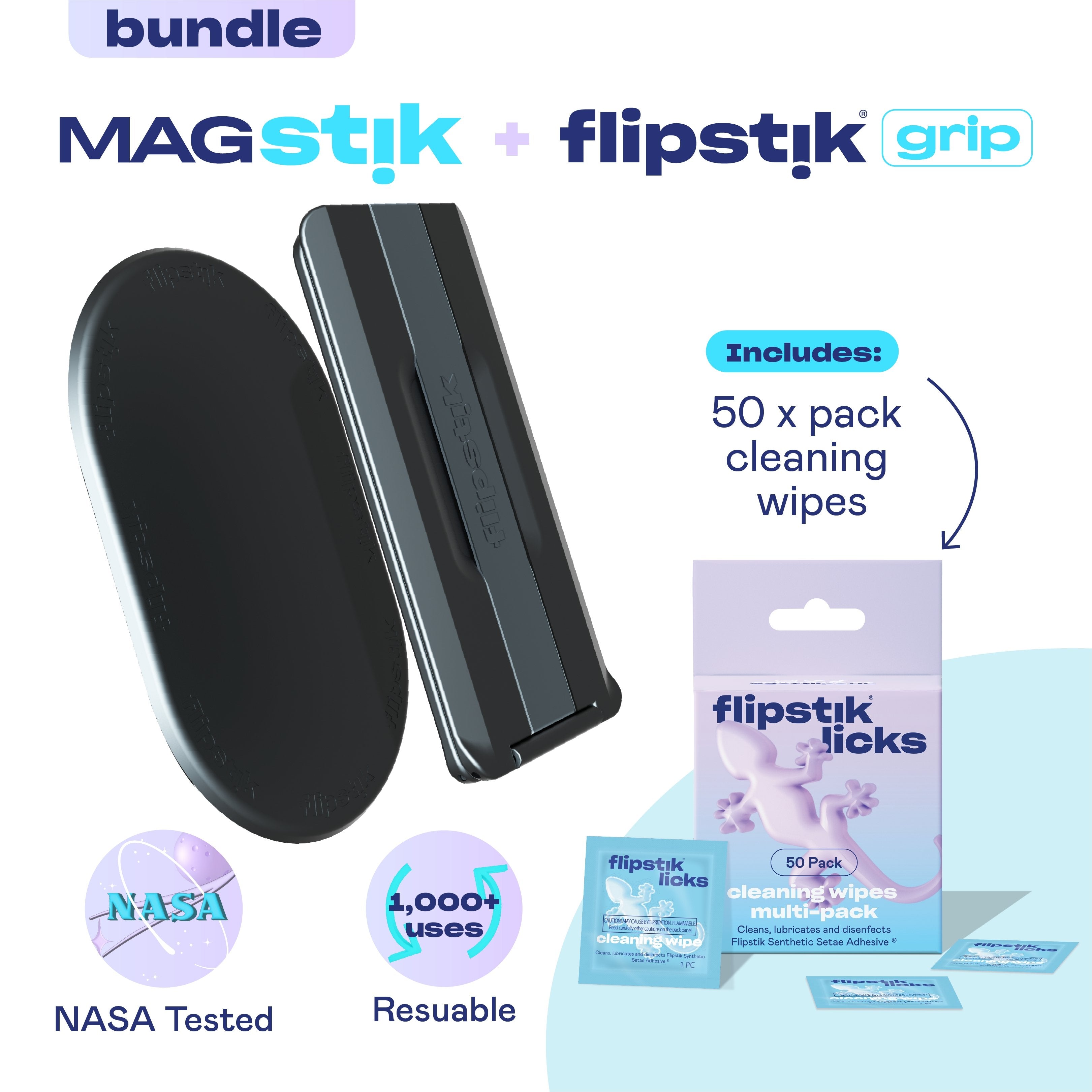 Flipstik Grip: MagSafe Bundle - Black - Flipstik Grip: MagSafe Bundle - GRIPBUNDBL