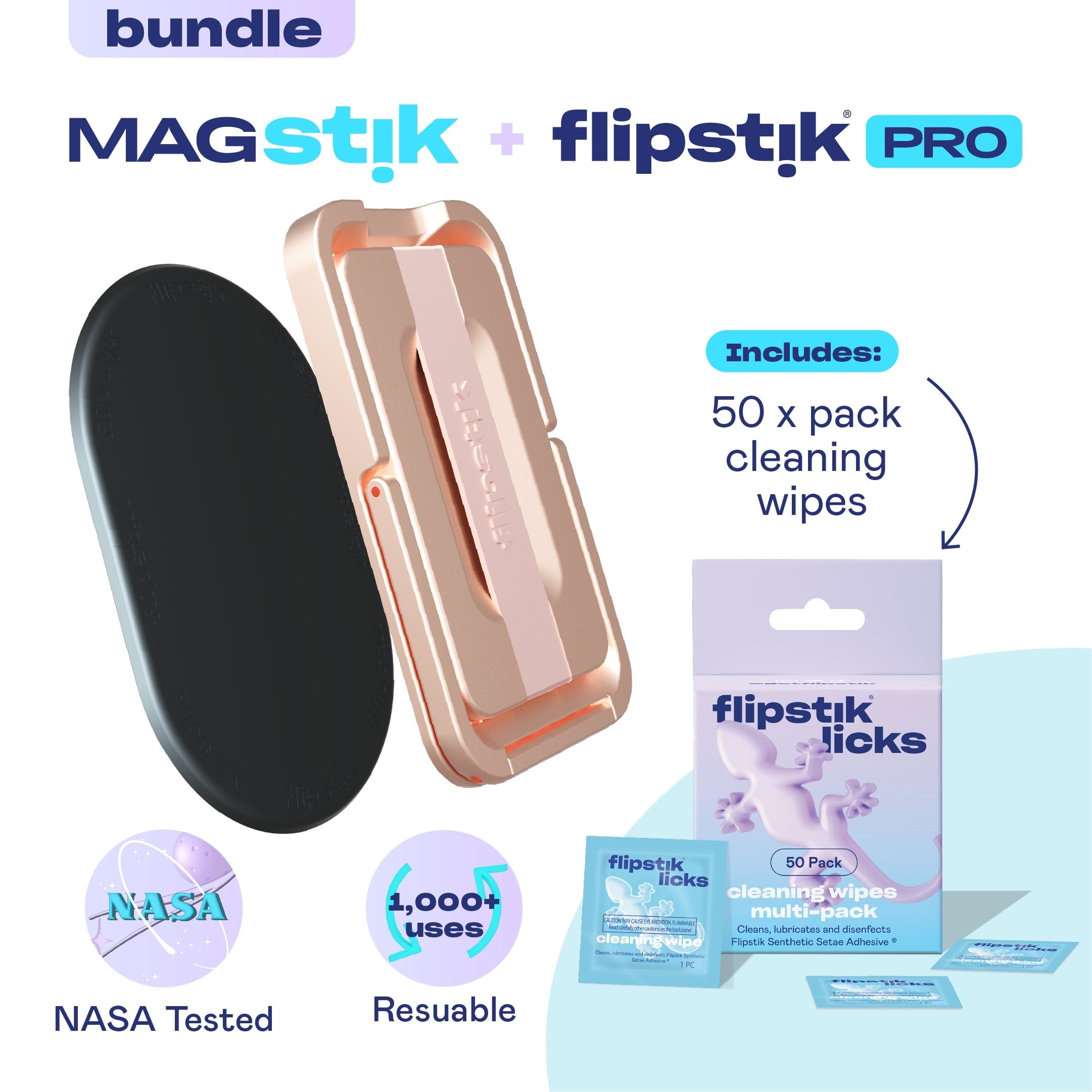 Flipstik Pro: MagSafe Bundle - Rose Gold - Flipstik Pro: MagSafe Bundle - PROBUNDVG
